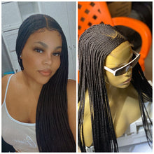 Load image into Gallery viewer, Cornrow Braid Wig "4 by 4 Closure" Mid back Length (Dorra)