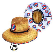 Load image into Gallery viewer, Peter Grimm Grateful Dead SYF (Steal Your Face) - Rye Straw Lifeguard Hat