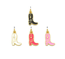 Load image into Gallery viewer, CZ Colorful Enamel Boot Charm, Sku#ML65