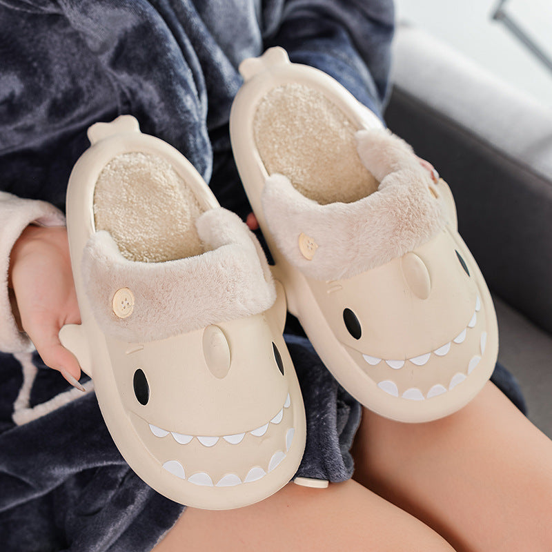 Unisex Shark House Slippers | EVA Couple Slippers with Button