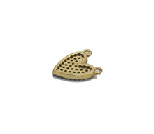 Load image into Gallery viewer, Colorful CZ Gold Heart Charm, Sku#LK772