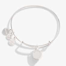 Load image into Gallery viewer, December Birthstone Charm Bangle, Blue Zircon