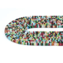 Load image into Gallery viewer, 2x4mm Smooth Rondelle Multicolor Jade Beads, Sku#U2057