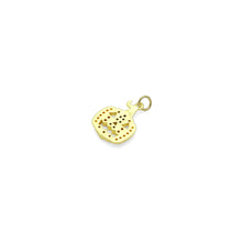 Load image into Gallery viewer, Orange CZ Pumpkin Halloween Charm, Sku#A208