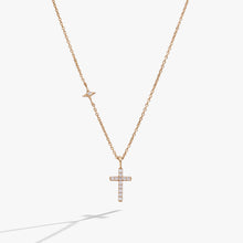 Load image into Gallery viewer, Cross Delicate Pave Crystal Pendant Necklace