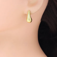 Load image into Gallery viewer, Gold Long Teardrop Shape Stud Earrings, Sku#A273