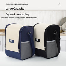 Load image into Gallery viewer, Insulated Lunch Box Bag | Round &amp; Square Thermal Tote with Aluminum Foil Lining