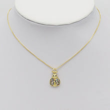 Load image into Gallery viewer, Clear Colorful CZ Ladybug Charm, Sku#A139