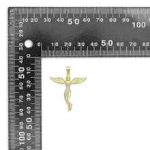 Load image into Gallery viewer, Gold CZ Angel Charm Pendant, Sku#LK1096