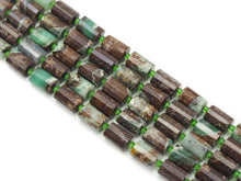 Load image into Gallery viewer, Natural Faceted Cylinder Chrysoprase Beads, 10x14mm, Sku#HY17