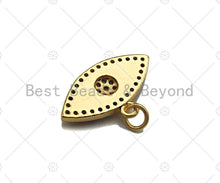 Load image into Gallery viewer, Colorful Enamel PAVE Evil Eye Pendant, Protection Eye Pendant, Gold Enamel Evil Eye Pendant, Pave enamel jewelry Findings,12x20mm,sku#LD14