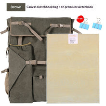 Load image into Gallery viewer, Art Students Sketch Bag Drawing Board Bag Multi-functional Canvas Storage