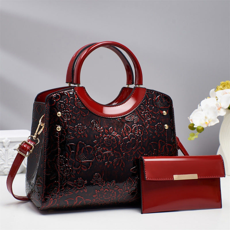 Premium PU Leather Crossbody Bag Set - Stylish 2-Piece Shoulder Bag Collection for Women