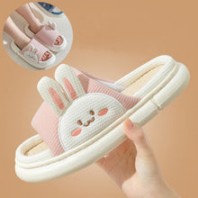 Load image into Gallery viewer, Unisex Rabbit Slippers Linen House Shoes | Breathable Anti-Slip Flip-Flops