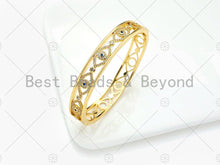 Load image into Gallery viewer, CZ Evil Eye Bangle Bracelet, Sku#X172