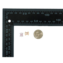 Load image into Gallery viewer, CZ Tube Gold Silver Spacer beads, Sku#B354
