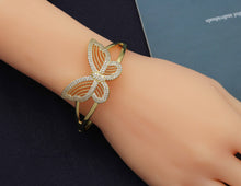 Load image into Gallery viewer, CZ Butterfly Adjustable Bracelet and Rings, Sku#X322