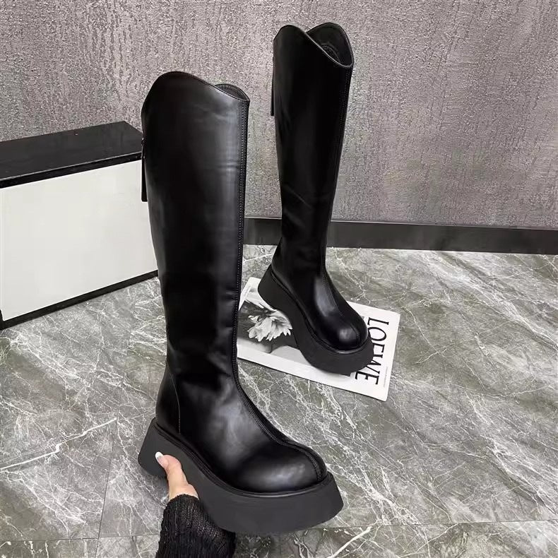 Chunky-Sole Over-the-Knee Boots