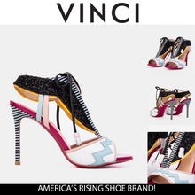 Load image into Gallery viewer, The Santa Amaro White Glitter Leather T-Strap Lace -Up Women Sandal