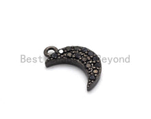 Load image into Gallery viewer, Micro Pave Crescent Moon Charm SKU#B98