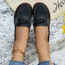 Load image into Gallery viewer, Women's Woven Flat Shoes | PU Upper Slip-On Round Toe Casual Flats