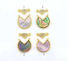 Load image into Gallery viewer, Gold MOP Abalone Charm, Sku#LY06