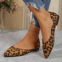Load image into Gallery viewer, Women's Leopard Print Flat Shoes – Breathable Suede PU Outdoor Sneakers