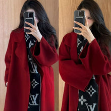 Load image into Gallery viewer, New Year Wool Coat With Down Liner For Women Long Style Outerwear