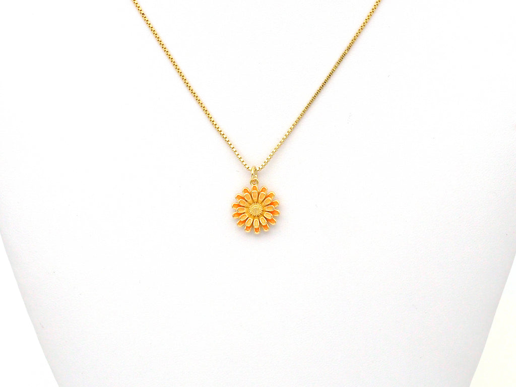 Enamel Colorful Daisy Flower Shape Pendant, Sku#F1410