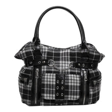Load image into Gallery viewer, Women's Plaid Crossbody Bag with Rivet Details