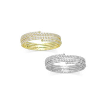 Load image into Gallery viewer, Gold Silver CZ six lines wrap Adjustable Bracelet, Sku#A274