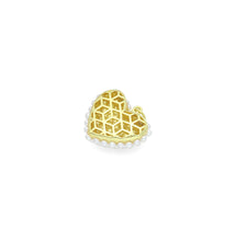 Load image into Gallery viewer, White Pearl Gold Heart Shape Charm Pendant, Sku#A456