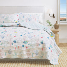 Load image into Gallery viewer, Colorful Coastal Seascape Quilt Set - Ryanne Collection