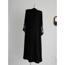 Load image into Gallery viewer, Luxury Black Embroidered Diamond Abaya Set (MOA184)