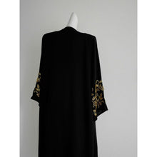Load image into Gallery viewer, Luxury Black Embroidered Diamond Abaya Set (MOA184)