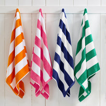 Load image into Gallery viewer, Cotton Velour Cabana Stripe Beach Towel - Novia Collection