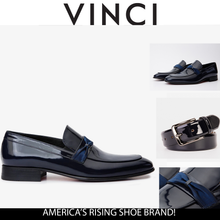 Load image into Gallery viewer, The Dodoma Navy Patent Leather Loafer Men Shoe