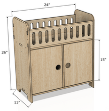 Load image into Gallery viewer, CLARA- Doll Crib with Storage