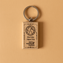 Load image into Gallery viewer, "Don't Forget Reusable Bags" Wooden Keychain