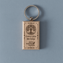 Load image into Gallery viewer, "Don't Forget Reusable Bags" Wooden Keychain
