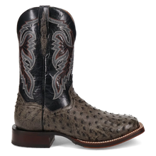 Load image into Gallery viewer, Dan Post Alamosa (Grey/Black)  - Men's Ostrich Skin Leather Cowboy Boots