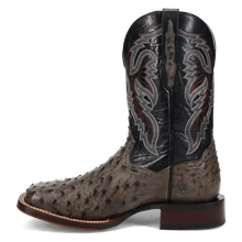 Load image into Gallery viewer, Dan Post Alamosa (Grey/Black)  - Men's Ostrich Skin Leather Cowboy Boots