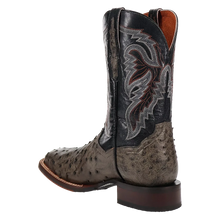 Load image into Gallery viewer, Dan Post Alamosa (Grey/Black)  - Men's Ostrich Skin Leather Cowboy Boots