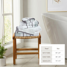 Load image into Gallery viewer, Decorative Cotton Stripe Bath Towel Set - Noelle Collection