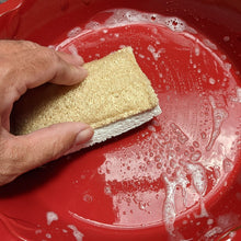 Load image into Gallery viewer, Dual-Sided Cellulose &amp; Loofah Dish Sponge 2-Pack