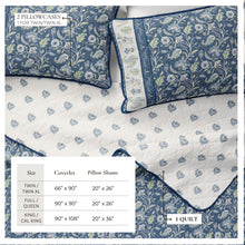 Load image into Gallery viewer, Floral Boho Printed Cotton Quilt Set - Indira Collection