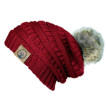 Load image into Gallery viewer, Deadwood Trading Brina- Slouch Beanie with Pom Pom - Winter Skull Cap for Women