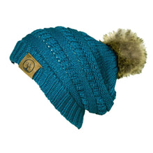Load image into Gallery viewer, Deadwood Trading Brina- Slouch Beanie with Pom Pom - Winter Skull Cap for Women