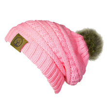 Load image into Gallery viewer, Deadwood Trading Brina- Slouch Beanie with Pom Pom - Winter Skull Cap for Women