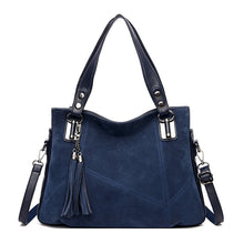 Load image into Gallery viewer, Women's Retro Tassel Suede Crossbody Bag | Vintage European Style Handbag with Multiple Pockets